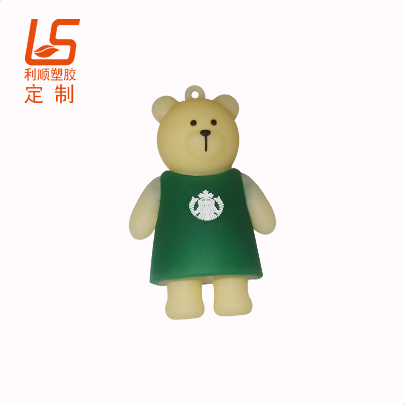 定制星巴克LED發光公仔 星巴克小熊LED燈公仔星巴克立體公仔發光燈 (1)