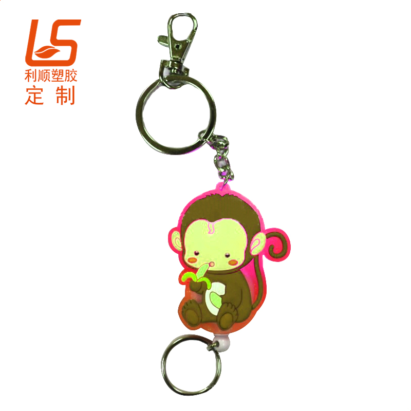 定制卡通公仔伸縮易拉扣 彈力伸縮證件套易拉扣