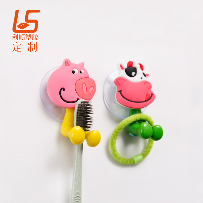 定制硅膠公仔掛鉤 硅膠牙刷架牙刷掛架 (4)