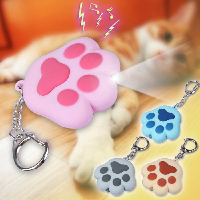 貓爪LED發光發聲鑰匙扣定制代工LED發光發聲鑰匙扣 (1)