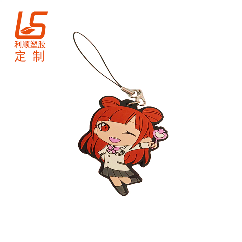 PVC軟膠鑰匙扣掛繩_單面日本公仔鑰匙扣單面鑰匙扣 (8)